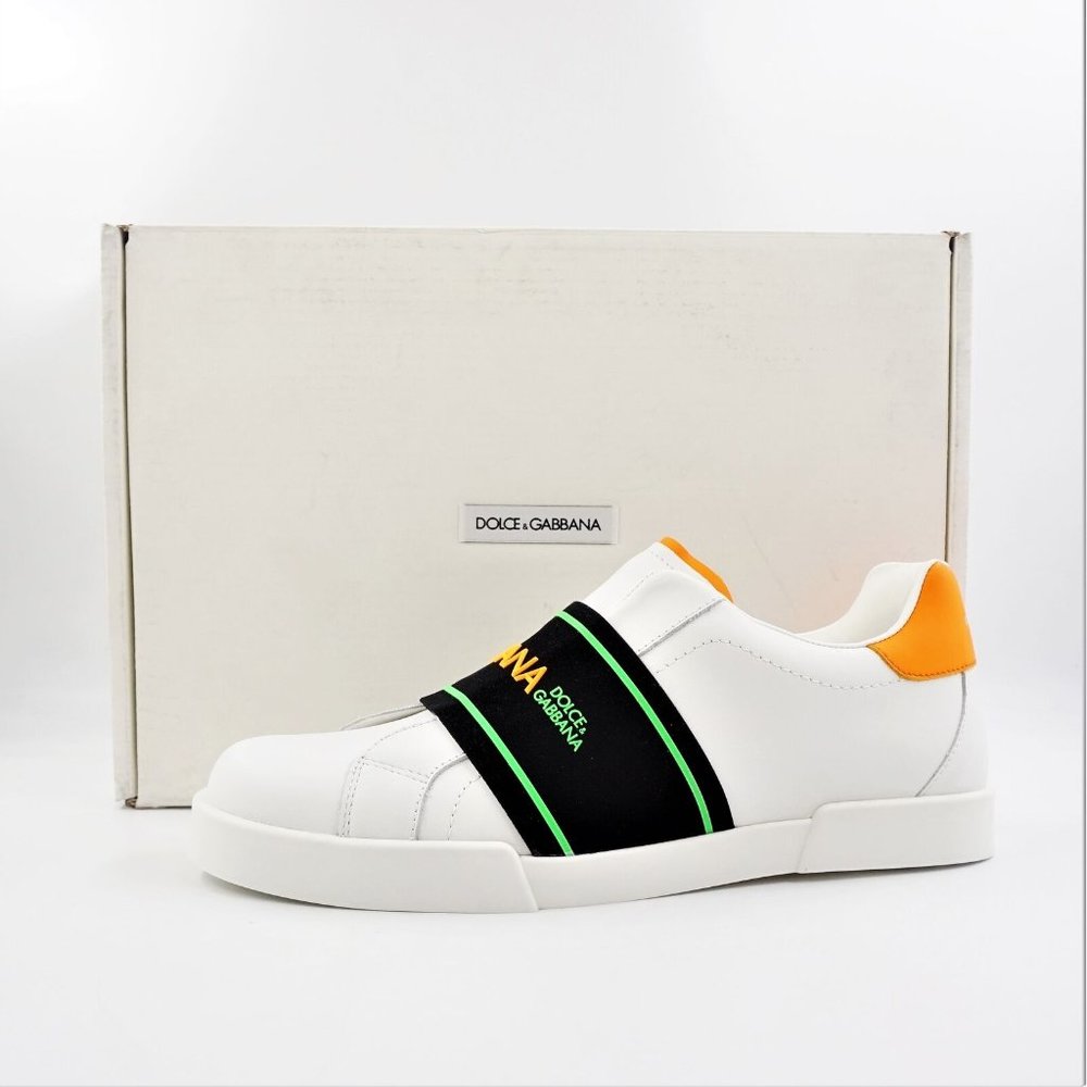 Dolce & Gabbana Classic Slip-On Sneakers In Neon Multicolor - FCM73